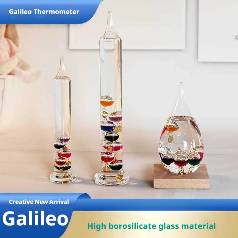 Creative Gift Galileo-Thermometer, farbige Kugel, hängendes Schlafzimmer im Innenbereich, Weinschrank, Wohnzimmer, Physik-Dekoration, Kinder