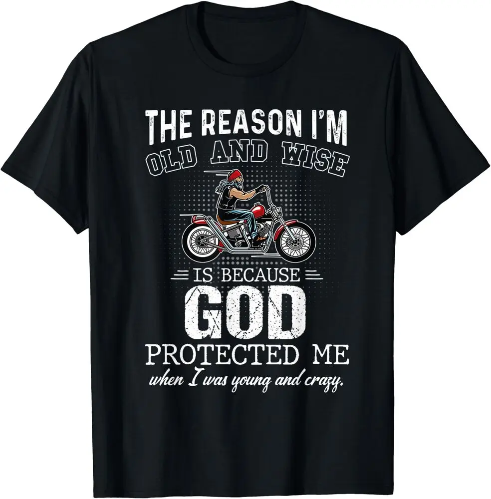 The Reason I_m Old And Wise Is Because God Protected Me T-Shirt Anime Pattern Y2K Summer Brand