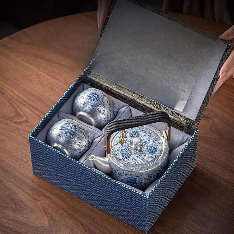 

Beam pot large-capacity teacup one pot two cups Kung Fu tea set teapot gift box