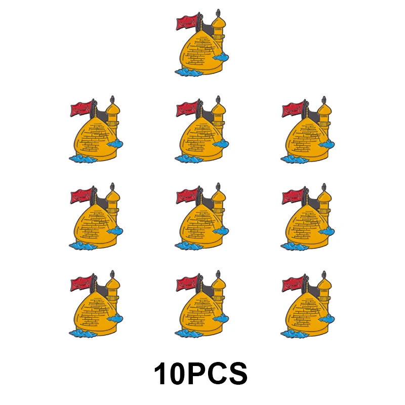Lot de 10 autocollants 3M pour téléphone portable, badges et broches métalliques, Arabie Saoudite