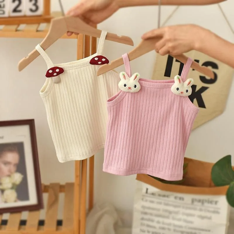 Baby Girl Suspender Summer Wear Foreign Style Korean  Children's Clothing Children's Baby Versatile Top Girls Short Small Vest