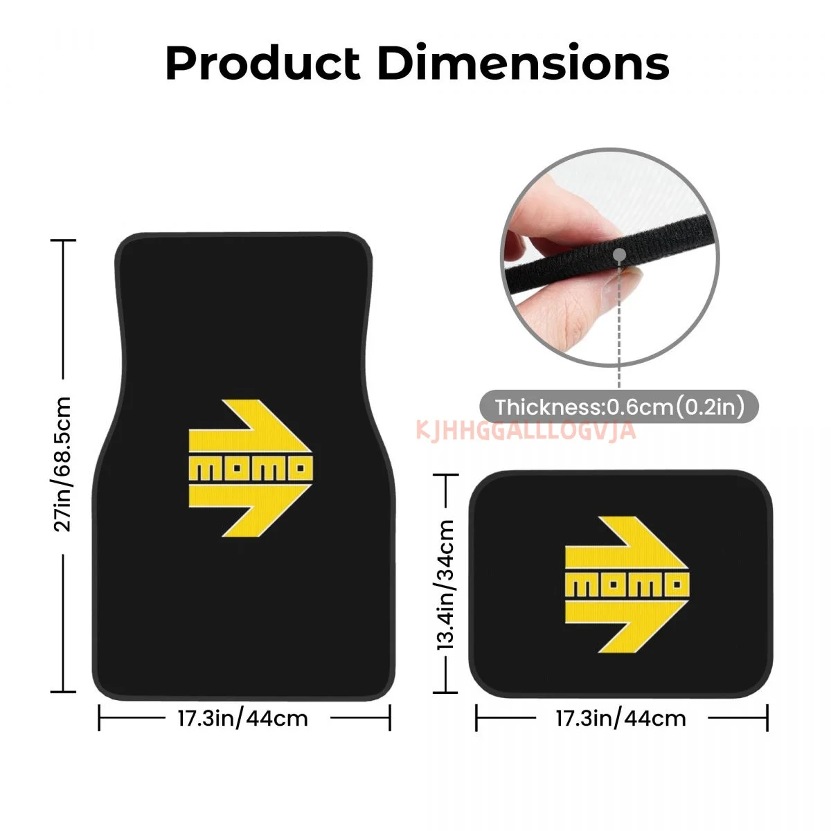 مجموعة مومو مكونة من 4 قطع من سجادات أرضية السيارة المخملية الكريستالية مكونة من أربعة سجادات سيارة مضادة للانزلاق #5