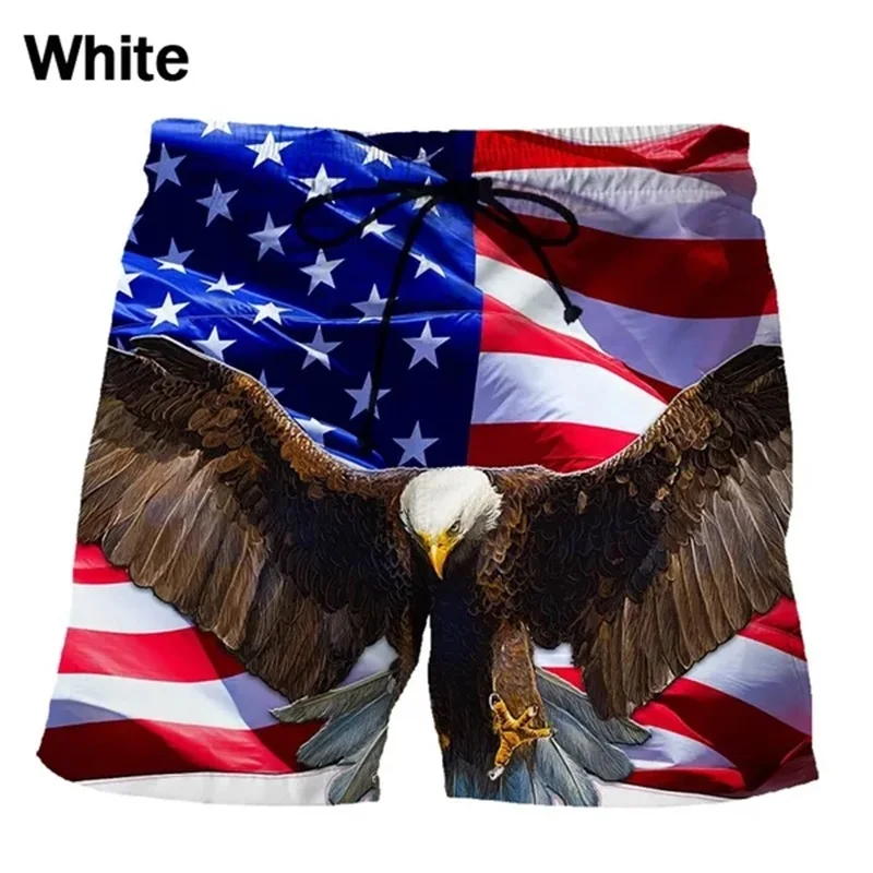 Pantalones cortos de playa para hombre, Bañador con estampado 3D de la bandera nacional de los EE. UU., pantalones cortos deportivos de secado rápido para exteriores, bañadores informales para hombre