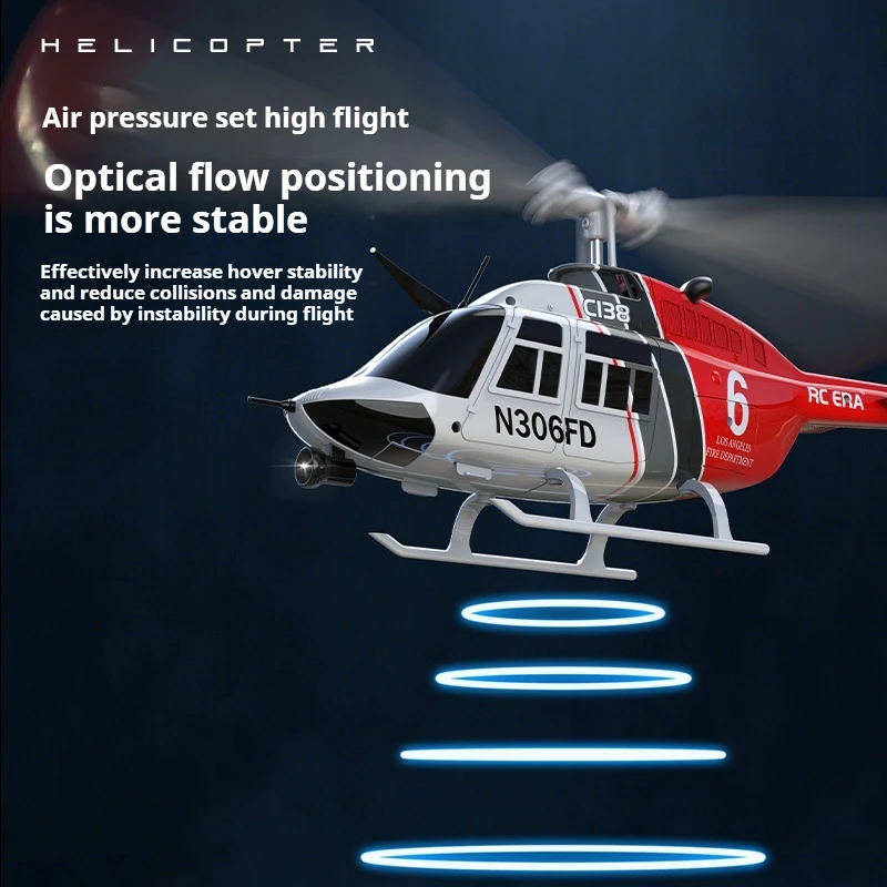RHSKY C138 afstandsbediening helikopter model vechter BELL206 kinderspeelgoed valbestendig speelgoed geschenken