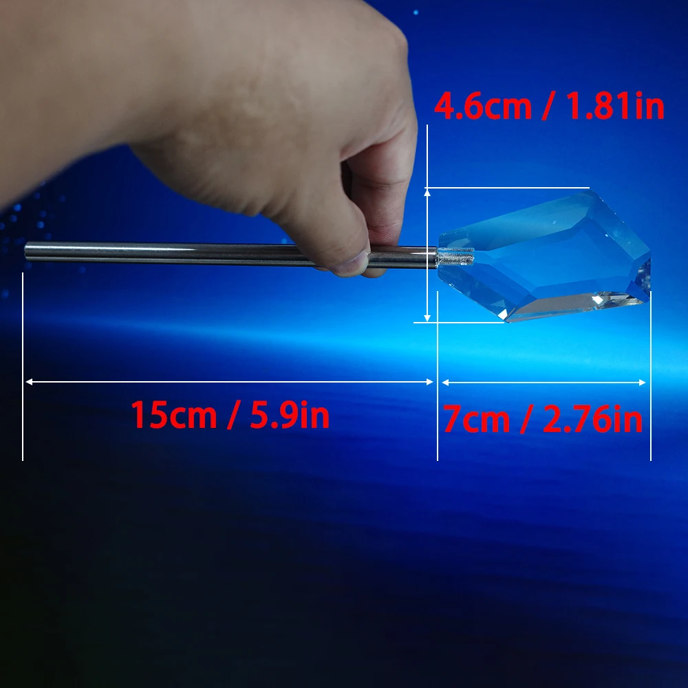 Handheld Foreground Blur Prop Glass Crystal Prism with stick for photography