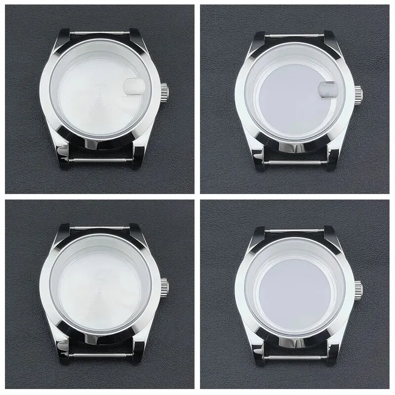 Neiton 36mm/39mm srebrna koperta zegarka Sapphire Fit NH36 NH34 NH35 ruch skośna krawędź dobrej jakości stal nierdzewna 316L