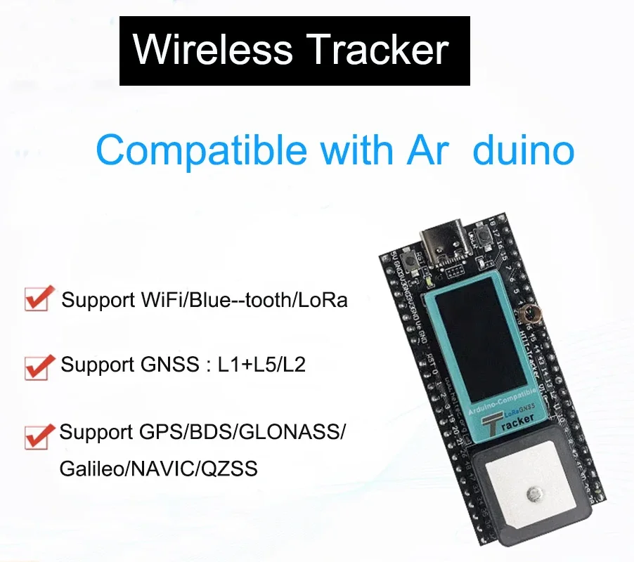 Lorawan Asset Lora Gnss Draadloze Tracker Esp32 + Sx1262 Wifi Blue-Tooth Gps L1/L5 Tracker Voor Voertuig Kids Pet Car Fitness Tracker