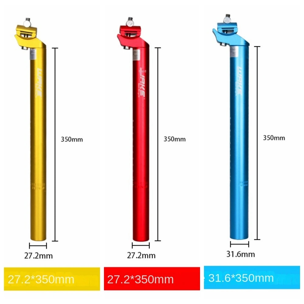 Adjustable Bicycle Seat Post 25.4/-31.6mm Aluminum Bicycle Seat Tube Sandblasted Superlight Bike Seatpost Bicycle Parts