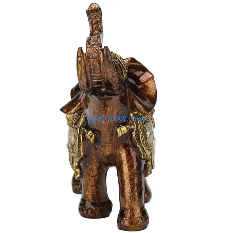 L8RC Decorative Animal Statue Sculptures Feng Shui Ornament Lucky Elephant Statues