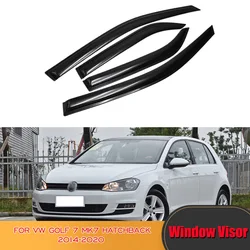 For VW Volkswagen Golf 7 MK7 Hatchback 2014-2019 Window Visor Rain Sun Smoke Guard Deflector Shade Awning Shelter Trim Raincoat