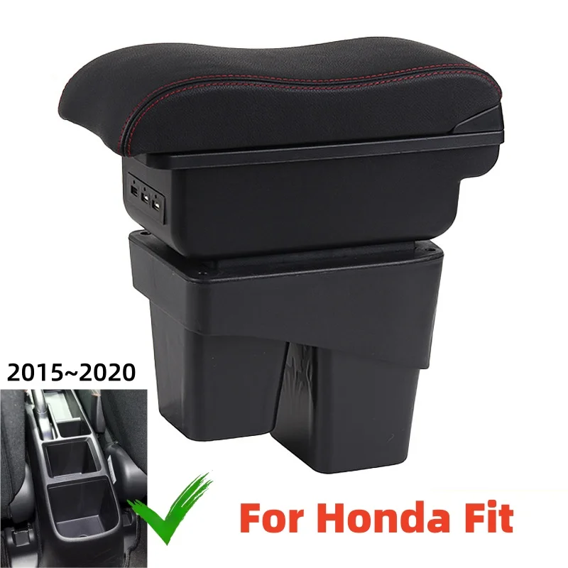 

Подходит для Honda Fit Jazz / WRV 2015~2020, центральный органайзер с USB и LED-подсветкой, 2016, 2017, 2018, 2019, автомобильный аксессуар.