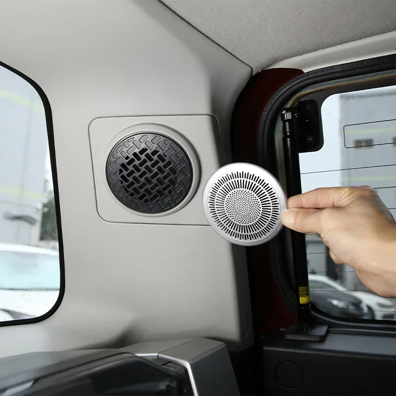 

OLAVGDN для Toyota FJ Cruiser 2007-2021, сетчатая крышка динамика в багажник автомобиля из нержавеющей стали, защитная сетка динамика, декоративная крышка, автомобильный аксессуар