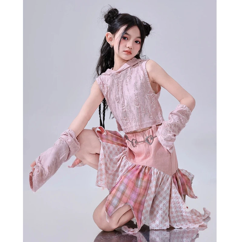 nuovo-costume-da-jazz-e-street-dance-per-ragazze-abbigliamento-hip-hop-top-rosa-con-cappuccio-gonna-a-petali-rosa-per-esibizioni-di-bambine