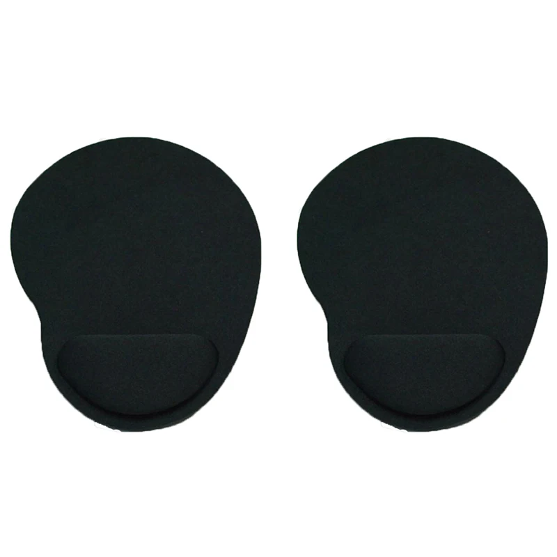 2 Pack Black High-End Gift Wrist Mouse Pad, Mouse Pad With Wrist Support And Memory Sponge Wrist Rest Support