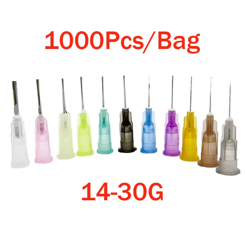 Wholesale 1000pcs 1/2 inch 14-30G Plastic Bayonet Dispensing Needle For All Glues Liquid Solder Paste Adhesive Dispenser