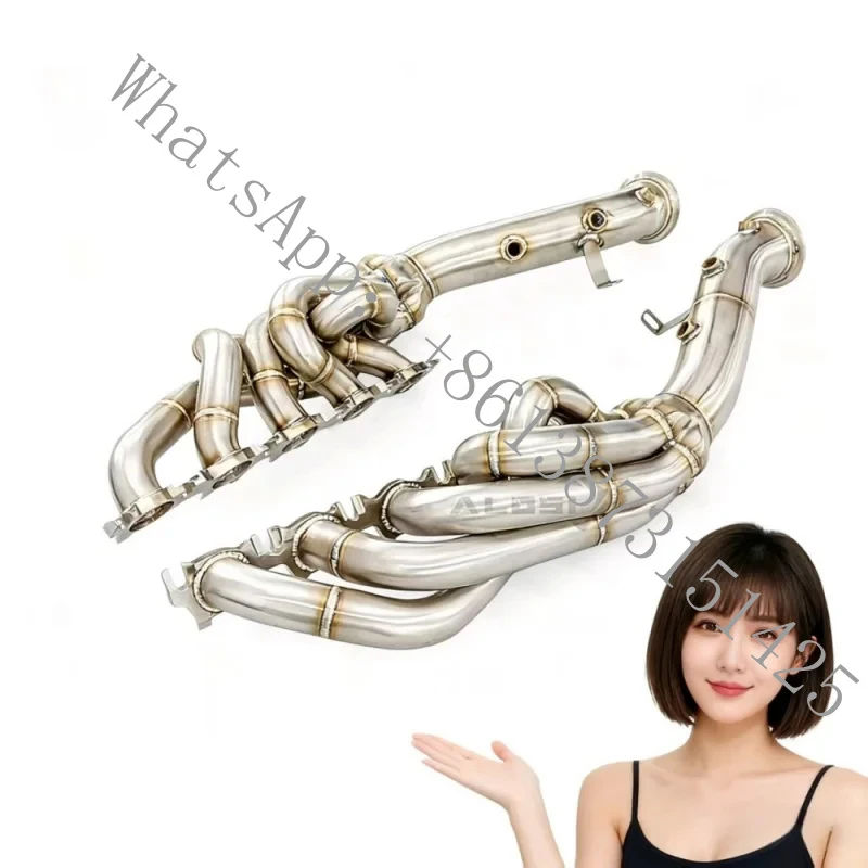 

High-flow exhaust manifold Huracan EVO 5.2 2019-2024 Racing Straight Downpipe Conversion