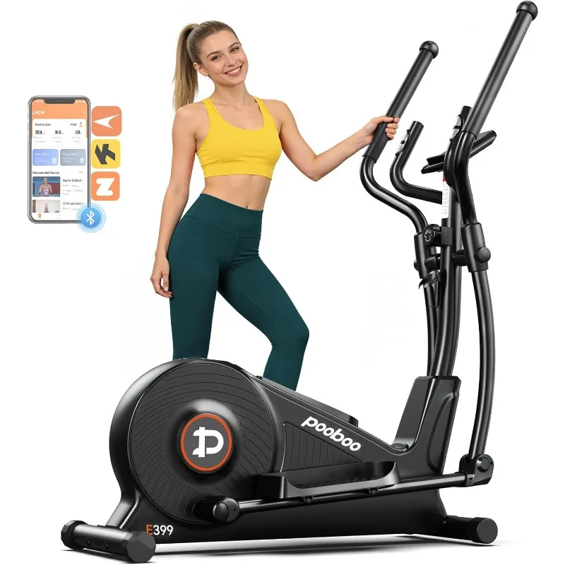 

pooboo Elliptical Machine, Elliptical Exercise Machine with 16-Level Resistance&Quiet Magnetic Driving System, Elliptical