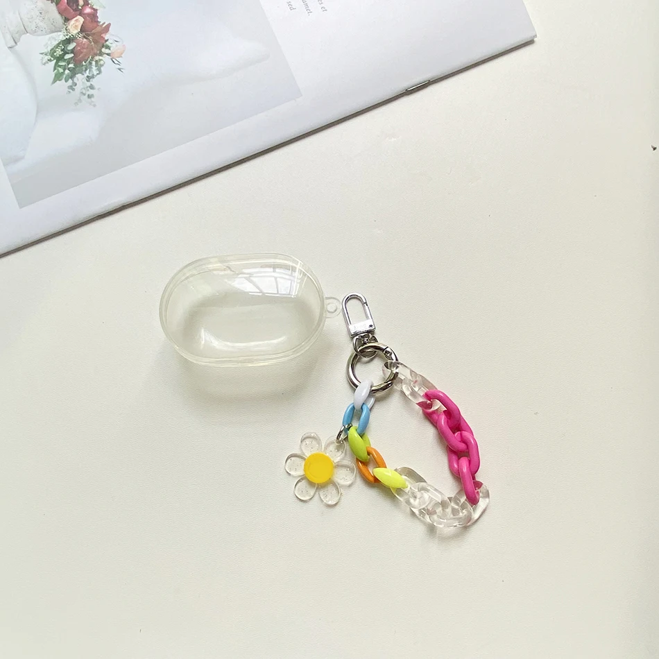 حالة شفافة ل OnePlus براعم برو/براعم Z Z2/براعم N حالة الأزياء زهرة معصمه غطاء سيليكون TPU حقيبة سماعة الاذن