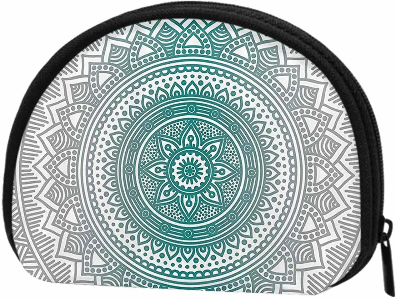 

Small Coin Purse Mandala Ombre Eastern Mystic Abstract Old Fashion Bohemian Native Cosmos Art Mini Wallet Coin Pouch