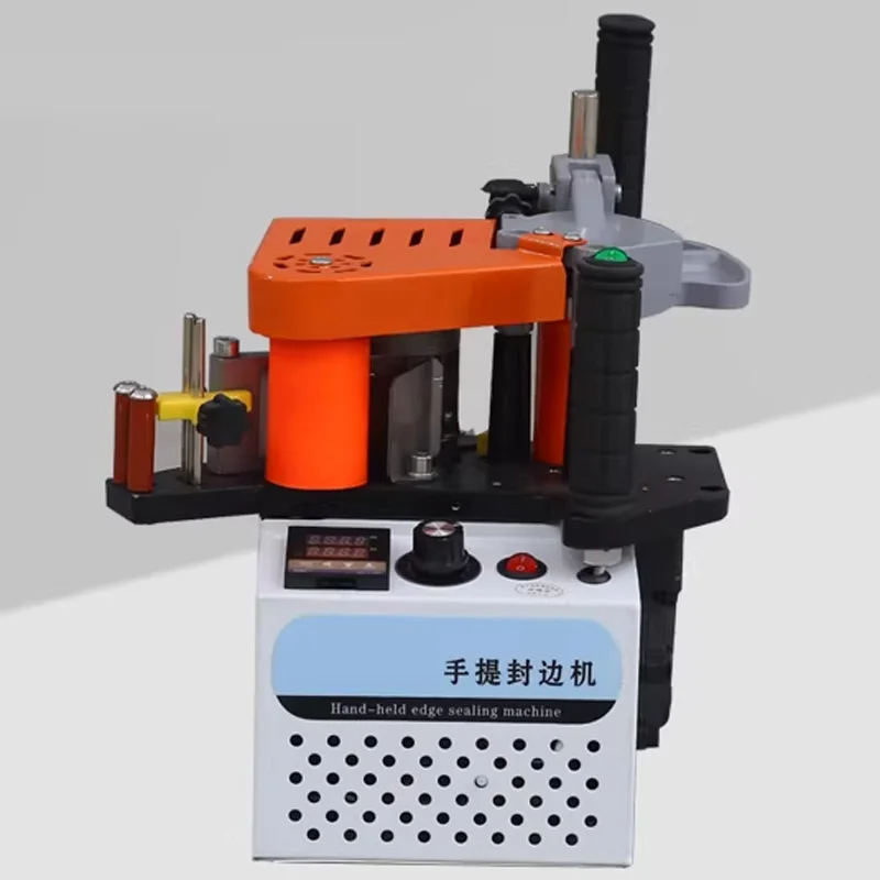 

Портативный кромкооблицовочный станок 1100 Вт для деревообработки с двусторонним нанесением клея для прямых и изогнутых кромок