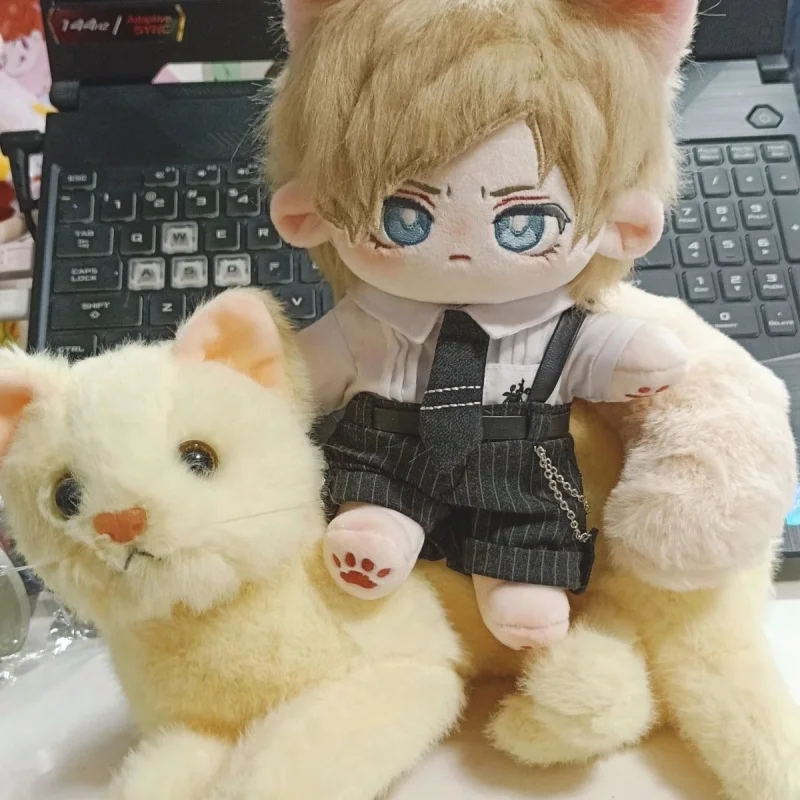 Permainan Leon Scott Kennedy 20cm mainan boneka telanjang berdandan pakaian boneka lembut boneka Plushie