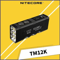 Nitecore-キャンプや釣り用の充電式LED懐中電灯,Tm12k,12000lm,6xcree xhp50,USB-C