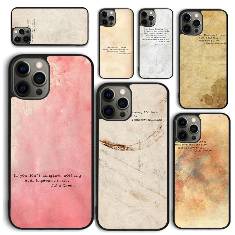 

vintage jhon green quotes nspiration Phone Case for iPhone 17 Air 16 PRO MAX 15 14 PLUS 11 12 13 Back Fundas