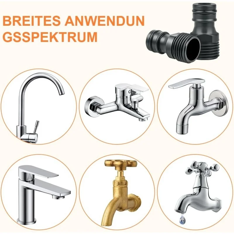 1pc Garden Hose Quick Couplers G1/2 External Thread Plug-In Faucet Adapters ABS Faucet Connector For Kitchen Garden