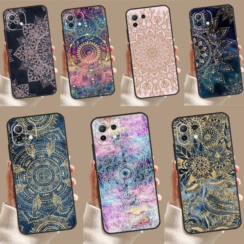 Indian Pattern Mandala Case For POCO F6 X6 X5 X3 Pro M6 M5s F3 F5 Xiaomi 14 13 Ultra 12 Lite 11T 12T 13T Pro Cover