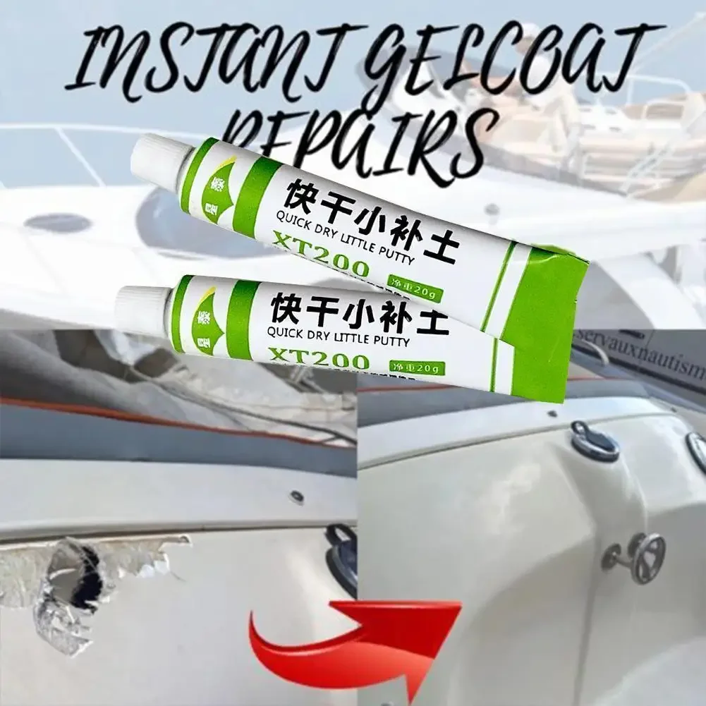 Imagem -02 - Fiberglass Boat Repair Paste Paint Putty de Secagem Rápida Repair Paint Reparação de Arranhões Agente de Pintura Cinza 20g