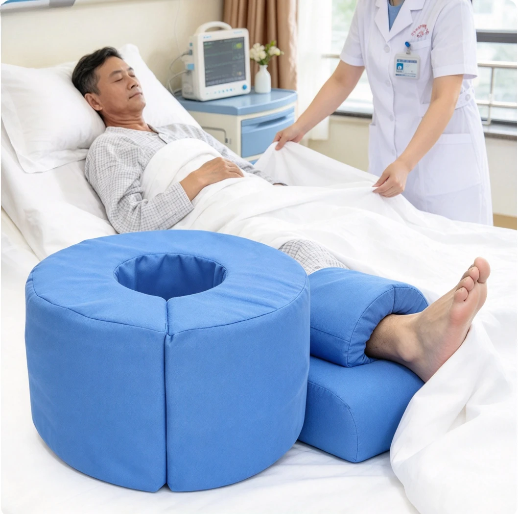 2pcs Heel Anti Bedsore Pillow Foot Hand Rest Elevating Cushion Pad for Elderly Bedridden Patient Hands Legs Foot Care Supports