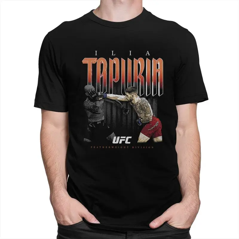 Custom Classic Ilia Topuria Boxer Spain Boxer T Shirt Men Short Sleeved Soft Cotton T-shirt Print Tee Tops Graphic Tshirts