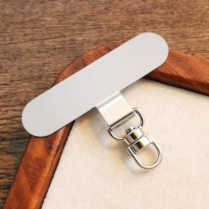 4-50 Stück 360 ° Drehbarer Handy-Charm-Handgelenkschlaufenhalter aus Edelstahl, ultradünner Lanyard-Patch, Metall-Handy-Befestigungslasche – Detail 3