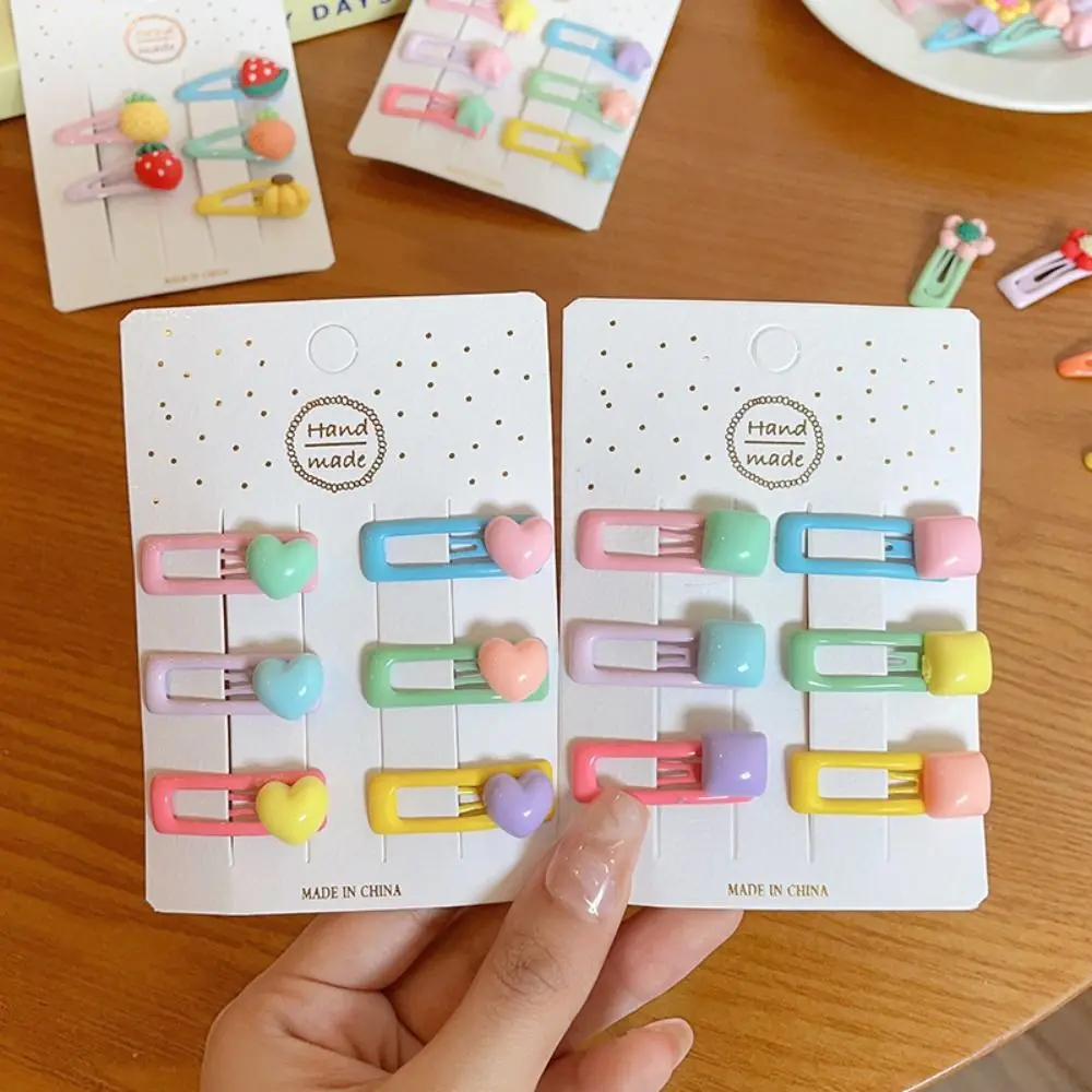 5/6 pezzi/set nuove forcine per frutta carine mini fermagli per capelli colorati bellissime mollette per bambini