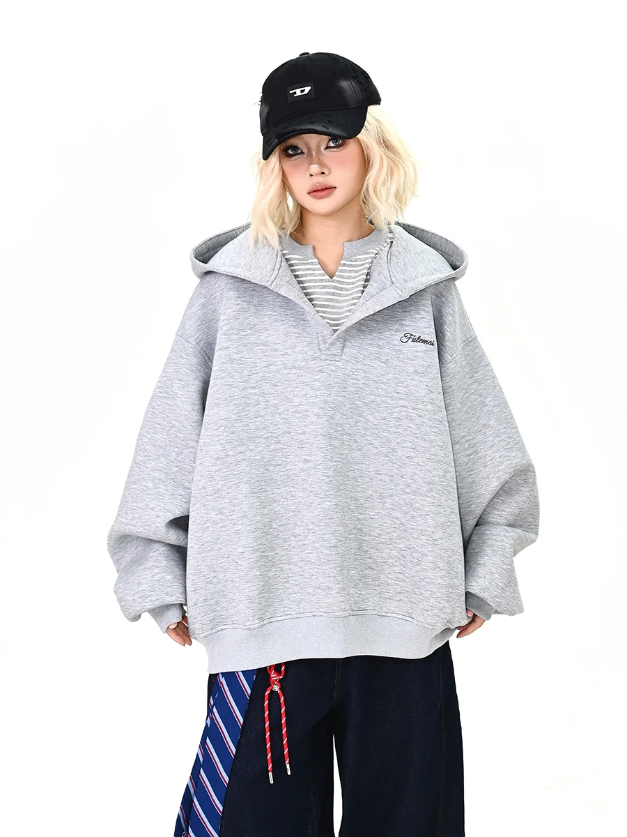 

Свободная женская толстовка с капюшоном для пар, в американском университетском стиле, весенняя новинка, уличная мода, с длинными рукавами, на молнии, с полосатым узором