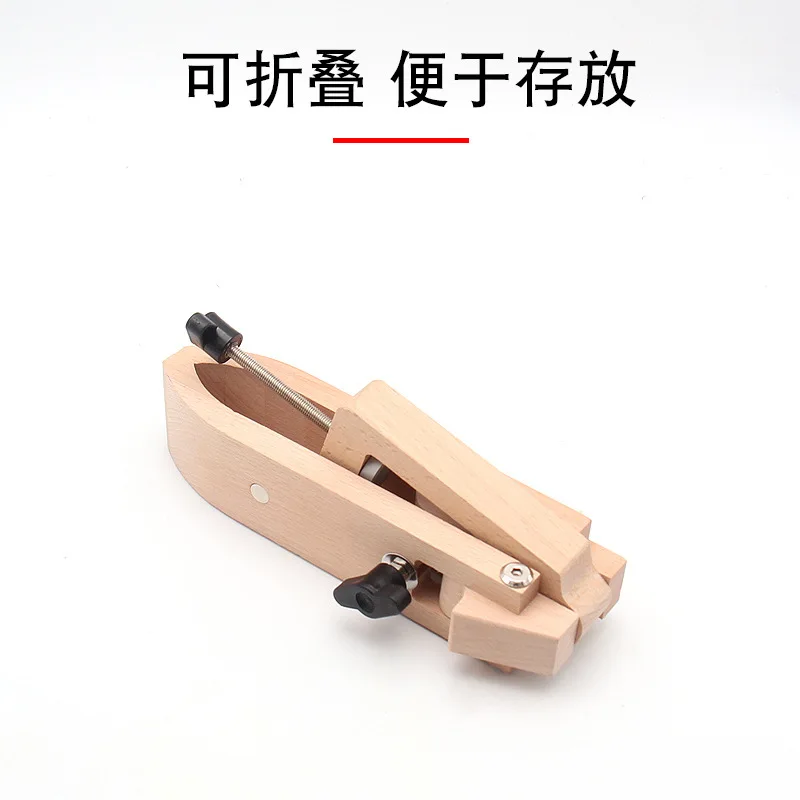 Leatherworking Tool Diy Hand Sewing Wooden Clamp Adjustable Foldable Clamping Desktop Leather Stitching Fixture