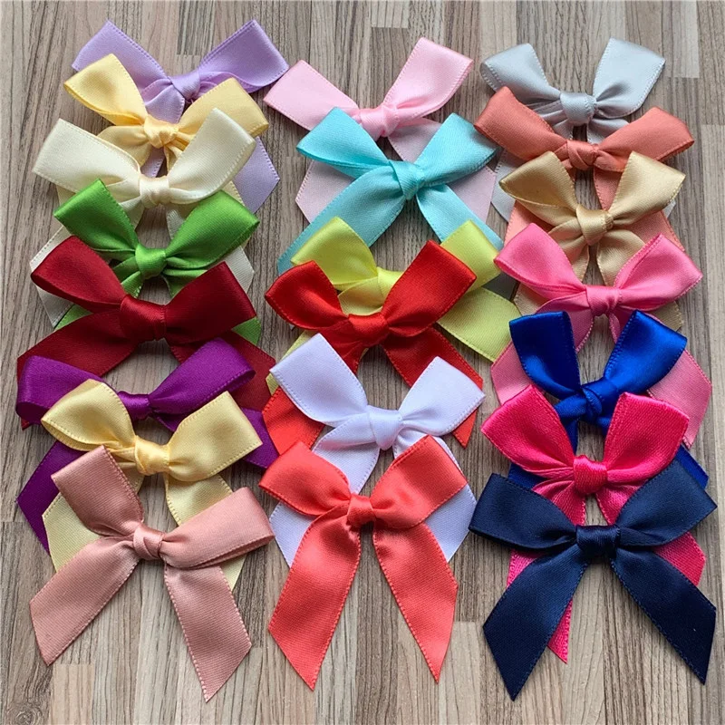 30pcs 55mm Satin Ribbon Bowknots DIY Wedding Christmas Clothes Party Decor Art Hair Accessories Gift Box Packing Materials Bows