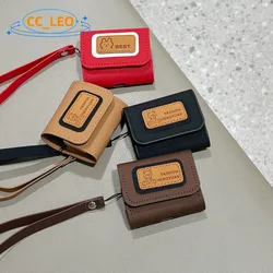 For UGREEN HiTune T3 / T6 Case Cartoon Bear Lanyard Pendant UGREEN HiTune H5 / P3 / H6 Pro Leather Soft Case Protective Cover
