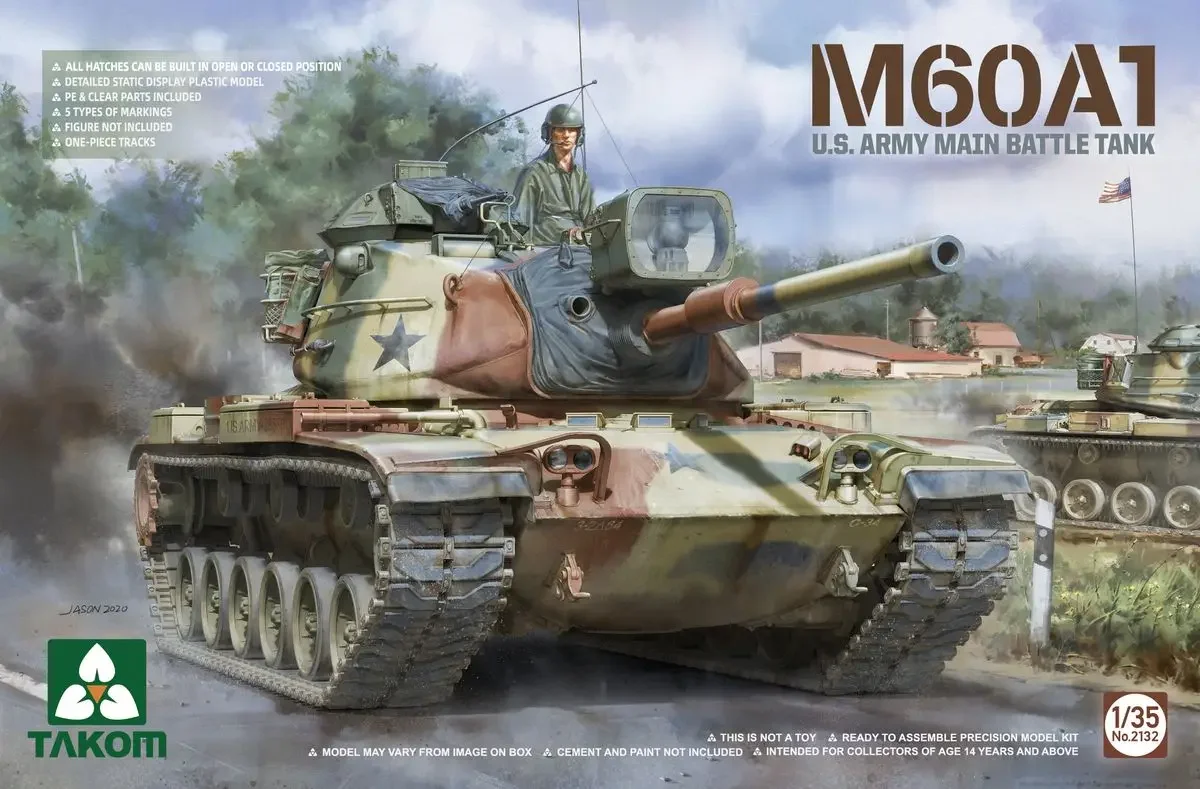 TAKOM 2132 1/35 U.S. Main Battle Tank M60A1 - Scale Model Kit