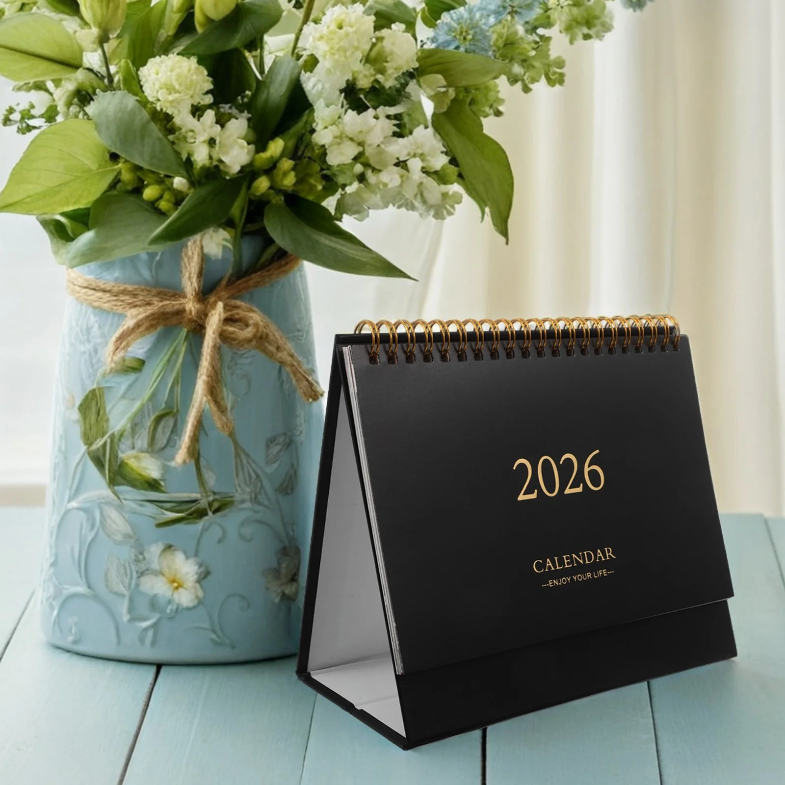 Kalender Meja Mini 2026 Kalender Flip Minimalis Ringkas Kertas Tebal Permukaan Tulisan Halus Untuk Jadwal Harian Desktop Kecil