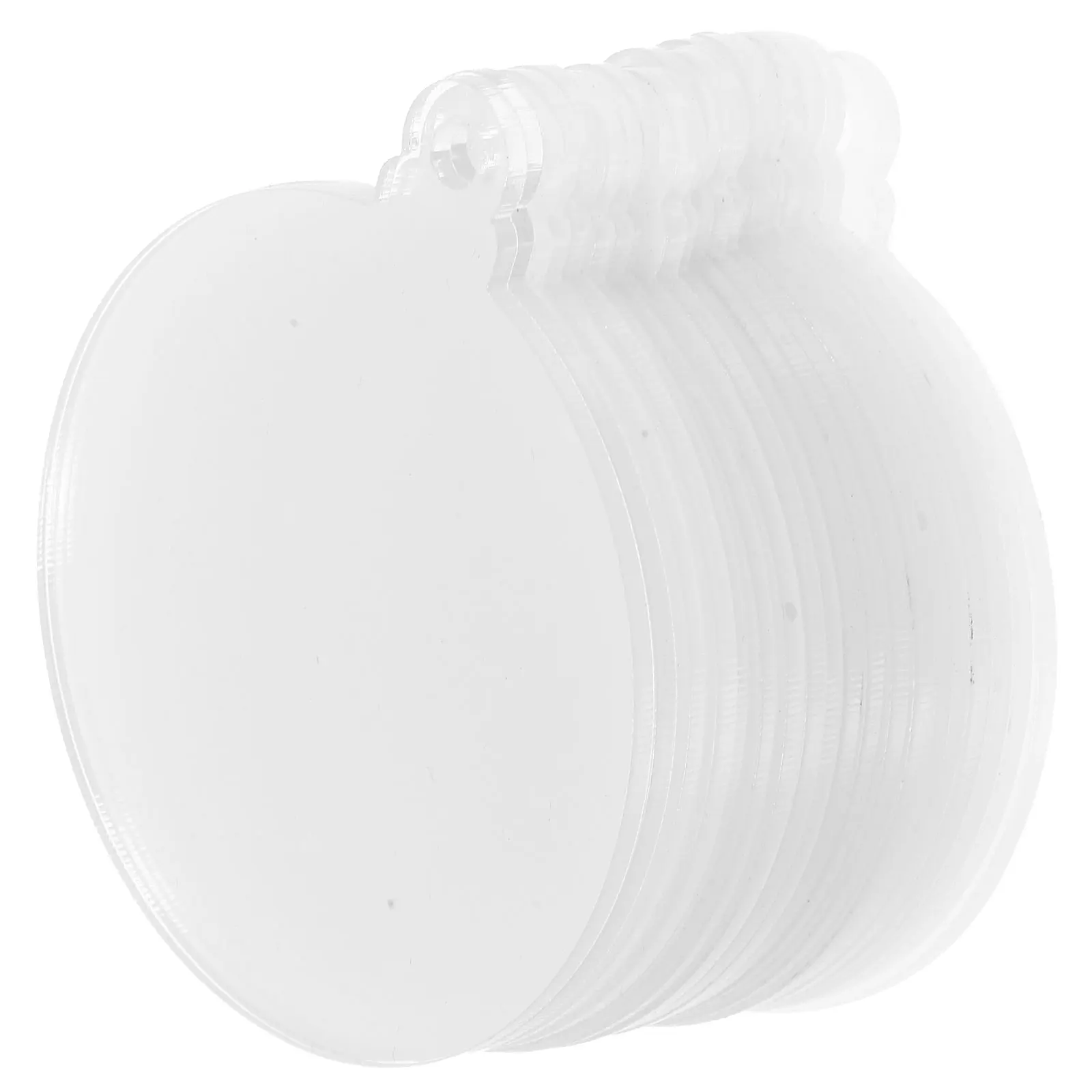 

20pcs Christmas Acrylic Blank Ornaments Clear Hanging Decorations For Xmas Tree Diy Crafts Wall Window Fireplace Party Mantel