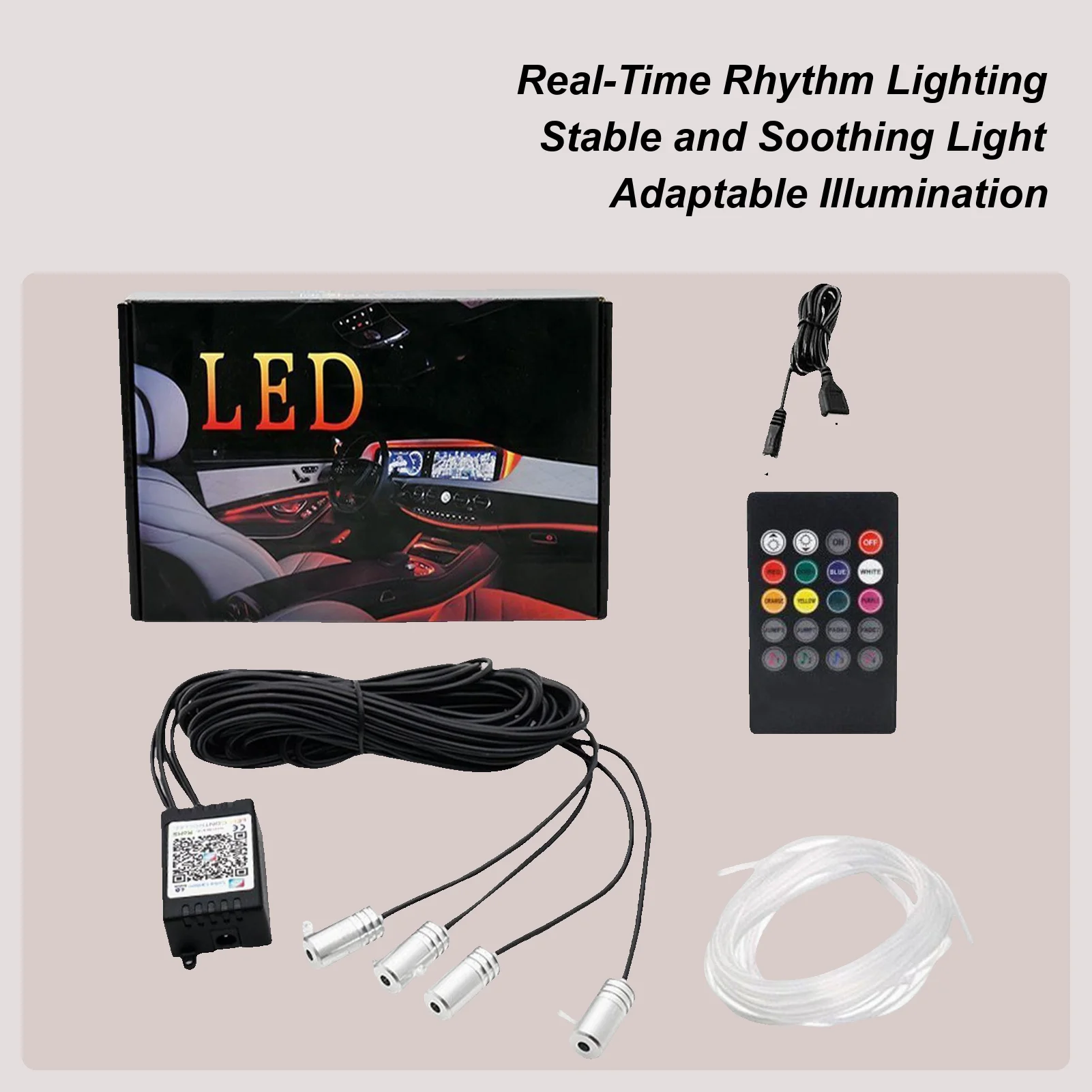 

Car Atmosphere Lights APP Control Automotive Lighting Wireless Remote Control Strip Light For Car For Trailer RV Truck Sedan