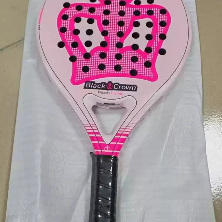 Reliable full Carbon fiber material padel racket for sports club training programs, reinforced frame stable consistent control f