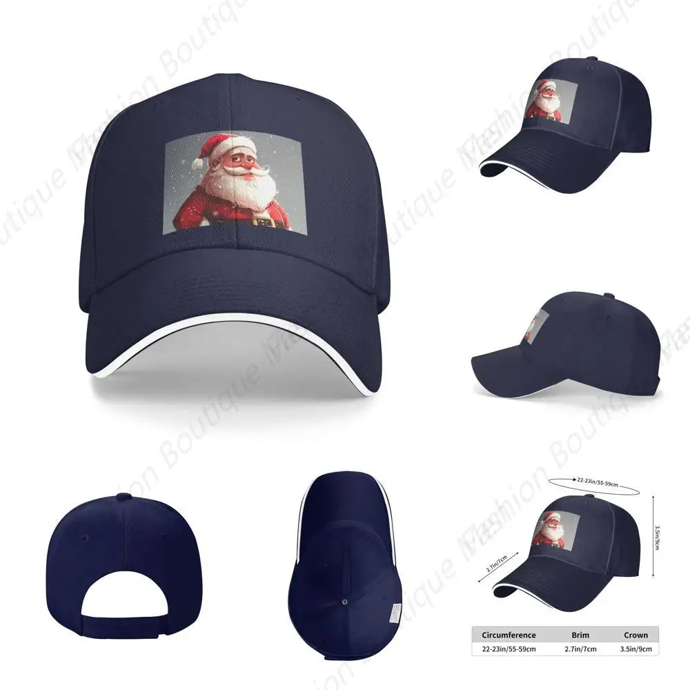 

Hot-Selling Cartoon Santa Claus Funny Printing Caps Sandwich Peaked Caps Trucker Hat Unisex Outdoor Sport Travel Sun Visor