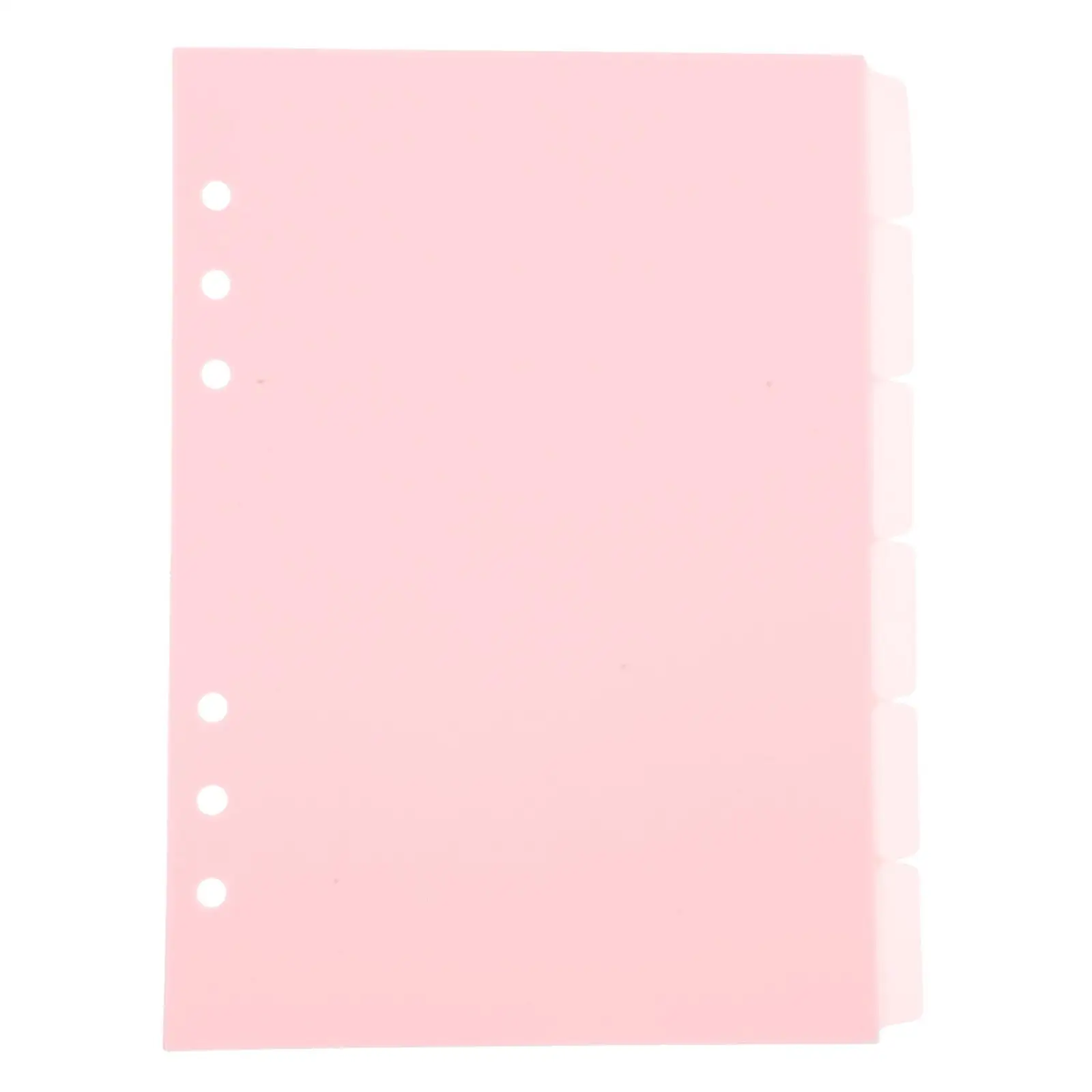 

6 Pcs For Binder Removable Tabs Pink Notebook Page Dividers Markers Colored Page Markers A5 Size Classification
