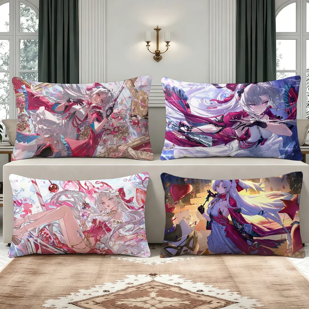 Carlotta Game Wuthering Waves cushion cover Breathable Washable Decor Shell Pillowcase Zipper Sofa Office Lumbar Decoration