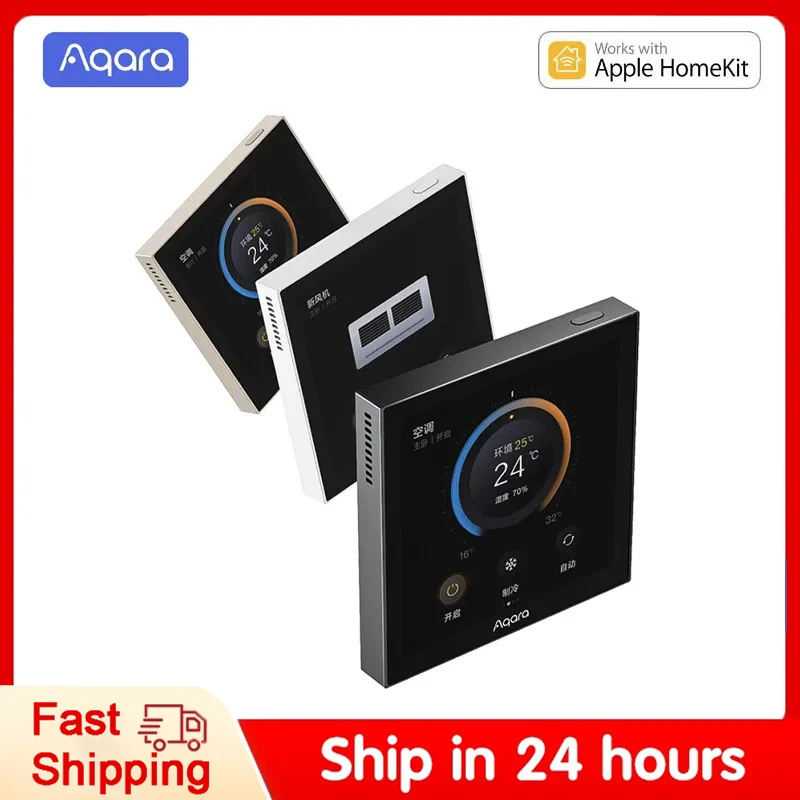 

New Aqara S3 Smart Thermostat Controller App Voice Control Zigbee Smart Touch Screen Work With Smart Switches For Apple Homekit