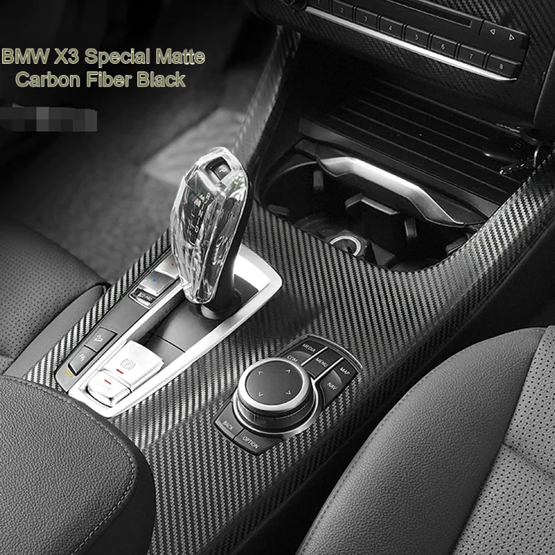 Suitable for F25 F26 Interior Stickers, Carbon Fiber Modified Film for Central Control Gear Shift for BMW X3 X4 2011-2017