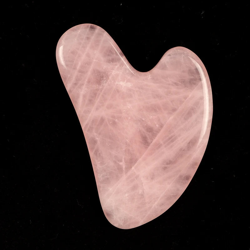 Heart Guasha Stone Face Rose Quartz Jade Massage Tool Chin Nose Lifting Firming Scraping Board Massage Facial Health Care Skin