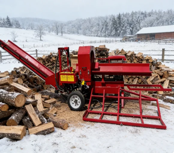 

Новый настраиваемый дровокол-процессор для обработки топливной древесины с двигателем